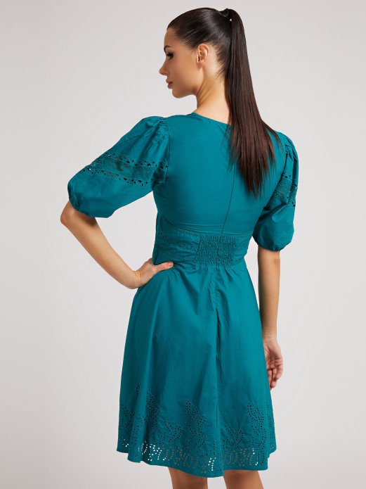 Guess Shopping Vez Pamučna Haljina Petroleum