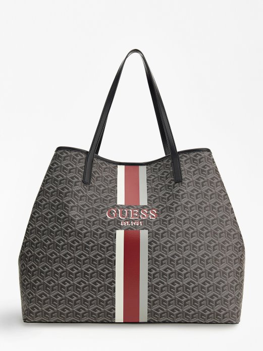 Guess Shopping Vikky G Cube Logo Shopper Grey Multi