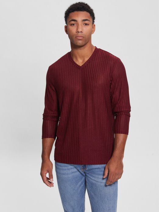 Guess Shopping Vino Warehouse Pleteni Top S V-izrezom