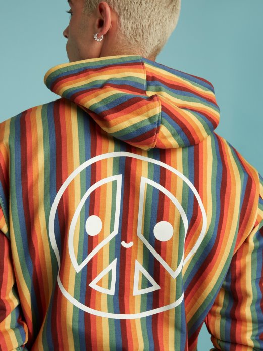 Guess Shopping Višebojni Uzorak Prugaste Majice S Kapuljačom