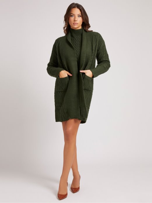 Guess Shopping Vuneni Kardigan Zeleni