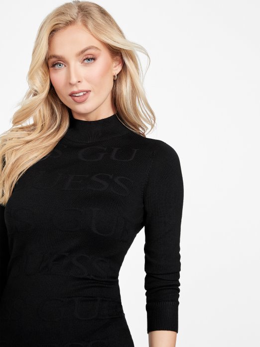 Guess Shopping Wendy Džemper Haljina Jet Crna