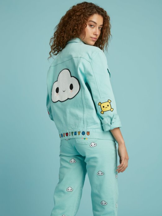 Guess Shopping Zakrpe Za Traper Jaknu Svijetloplave