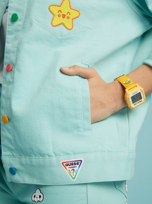 Guess Shopping Zakrpe Za Traper Jaknu Svijetloplave