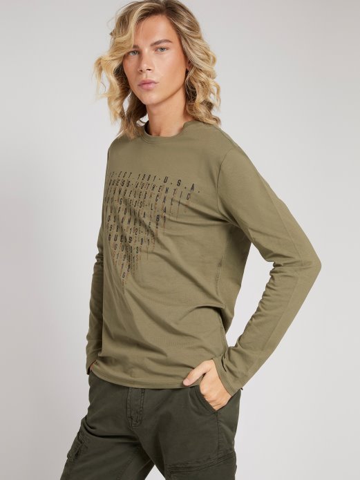 Guess Shopping Zelena Majica S Prednjim Printom