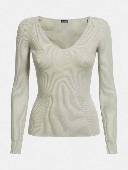 Guess Shopping Zeleni Džemper Od Mješavine Viskoze