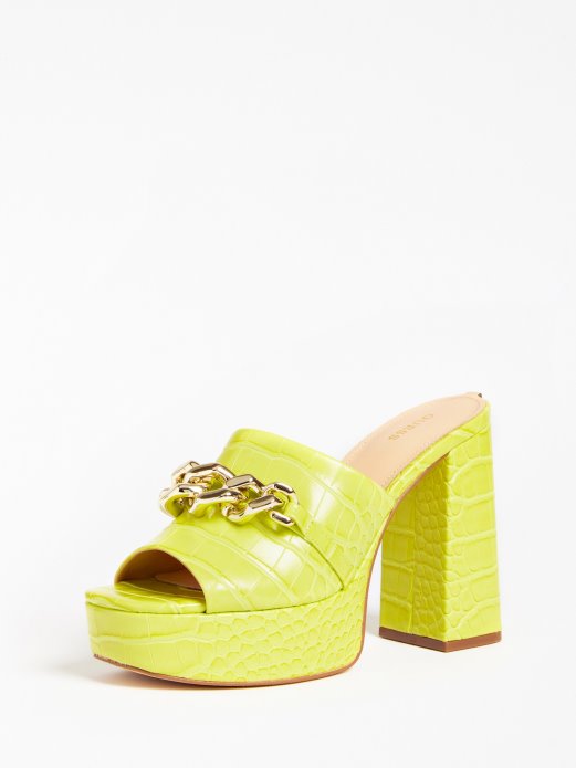 Guess Shopping Zeleni Xanthe Croc-print Klompa
