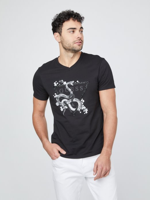 Guess Shopping Zeus Logo Majica Jet Crna