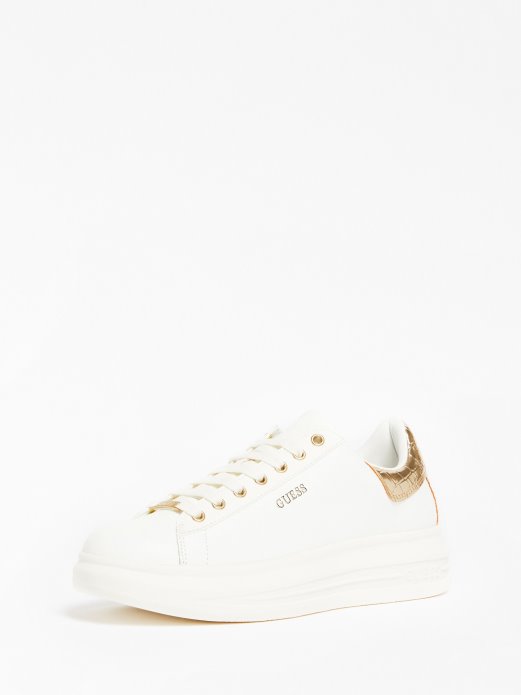 Guess Shopping Zlatne Vibo Tenisice Od Miješane Kože