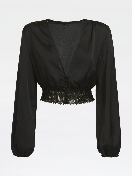 Guess Shopping čipkasti Umetak Crop Crop