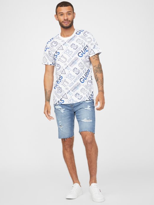 Guess Shopping čista Bijela Geordi Logo Tee