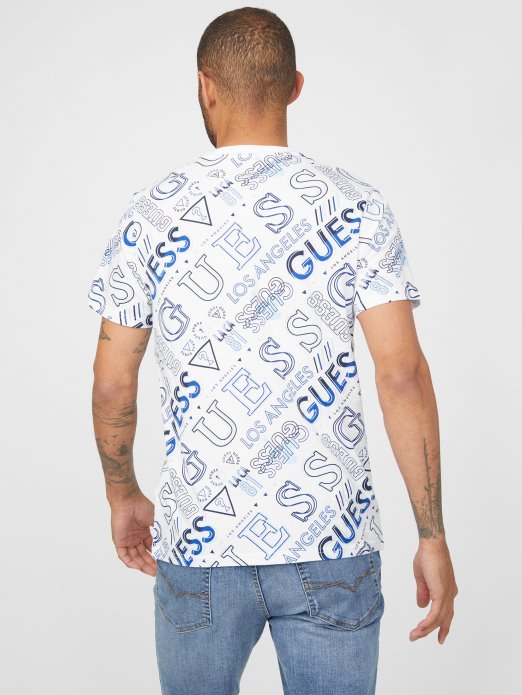 Guess Shopping čista Bijela Geordi Logo Tee