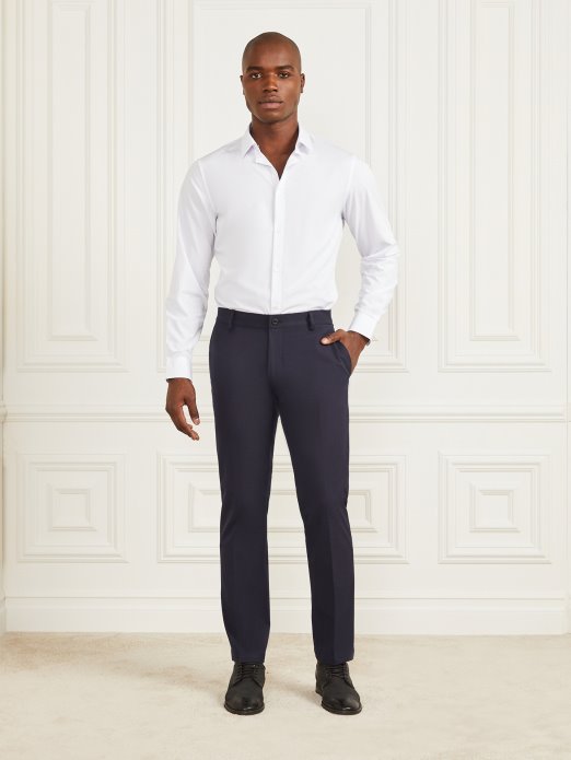 Guess Shopping čista Bijela Jacob Košulja S Manšetama S Urezima