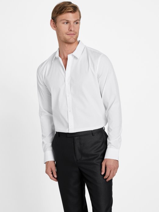 Guess Shopping čista Bijela Košulja S Teksturom Greyjoy