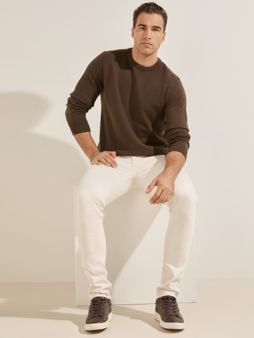 Guess Shopping čokoladni Kolačić Eko Liam Crew Džemper