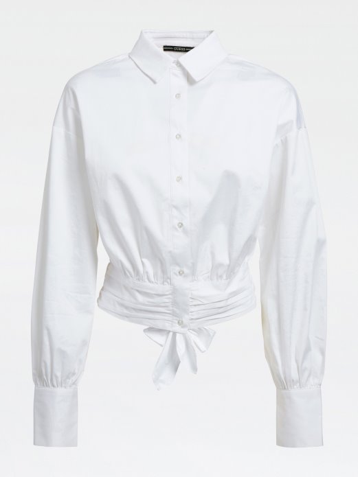 Guess Shopping čvor Popeline Košulja Bijela