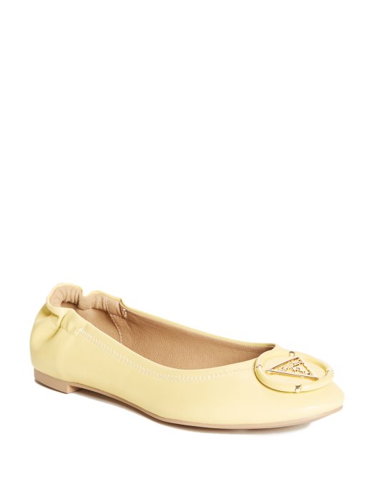 Guess Shopping žute Senna Balerinke S Logom