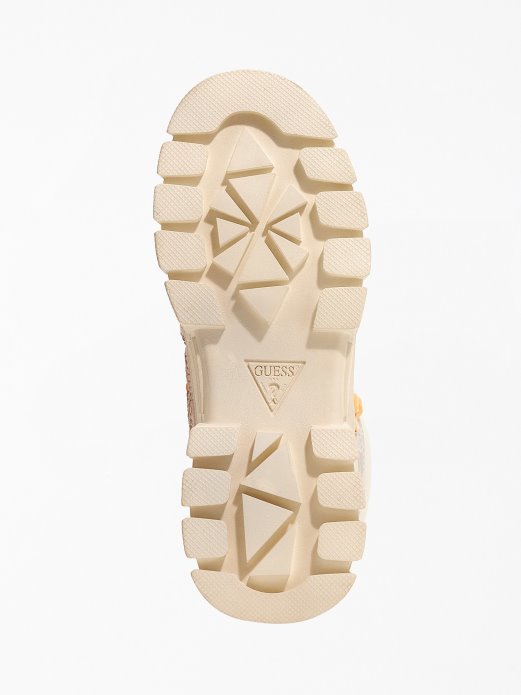 Haler Gležnjača S Umetkom Od Brušene Kože Guess Shopping Bež