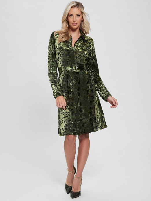 Haljina Od Ebanovine Burnout Baršun Vojni G Guess Shopping