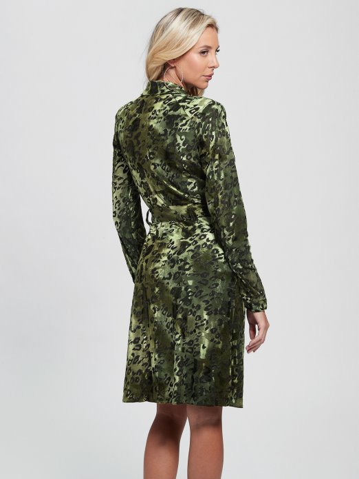 Haljina Od Ebanovine Burnout Baršun Vojni G Guess Shopping