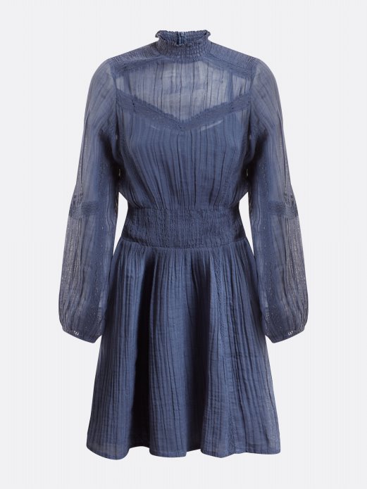 Haljina Od Mješavine Pamuka Guess Shopping Plava