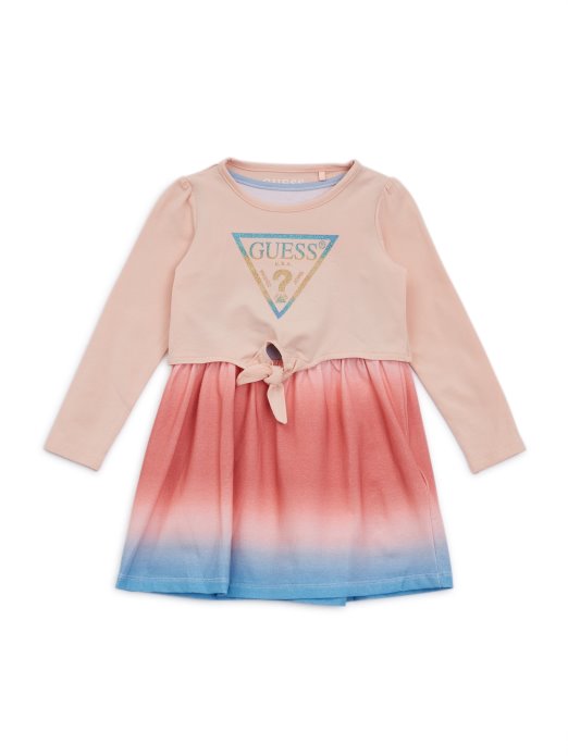 Haljina Od žerseja Dugih Rukava (2-7) Ružičaste Ruže Guess Shopping