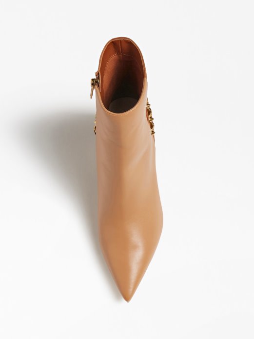 Hibah Niske čizme Od Prave Kože Guess Shopping Smeđe