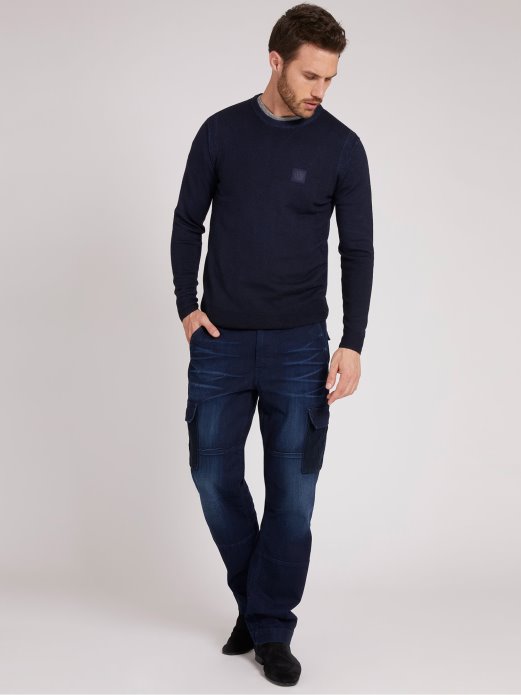 Hladna Boja Vuneni Džemper Plavi Guess Shopping