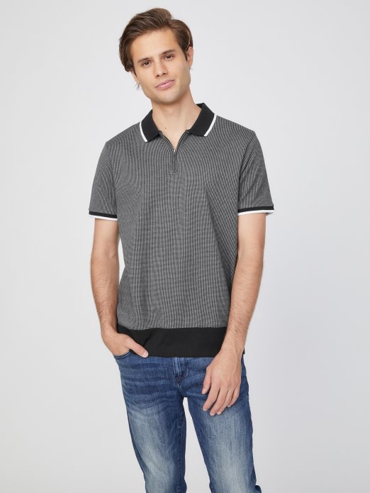 Hounds Quarter-zip Johnny Polo Guess Shopping Jet Black Multi