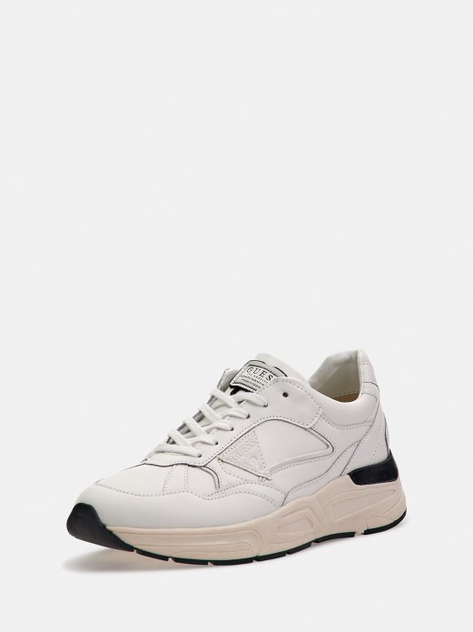 Imola Logo Triangle Sneaker White Guess Shopping