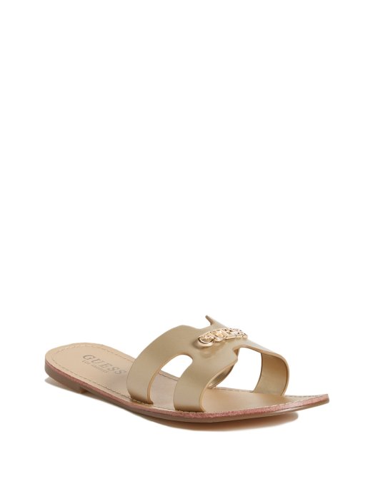 Isabell Slide Sandale Gold Guess Shopping
