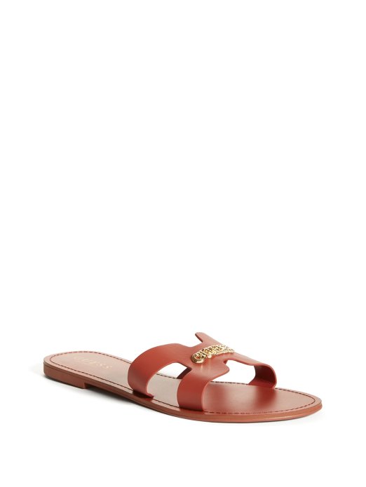 Isabell Slide Sandals Guess Shopping Wine
