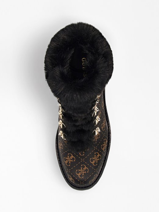 Issa 4g Logo Niske čizme Smeđe Guess Shopping