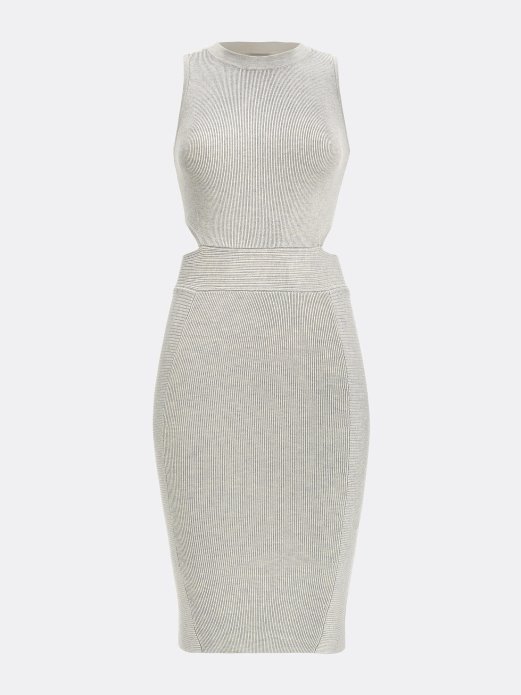 Izrezana Rebrasta Haljina Svijetloplava Guess Shopping