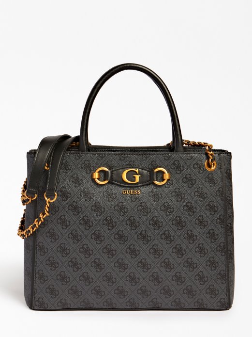 Izzy 4g Logo Maxi Torbica Guess Shopping Siva