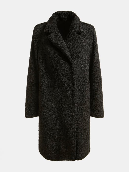 Jakna Od Umjetnog Krzna Crna Guess Shopping