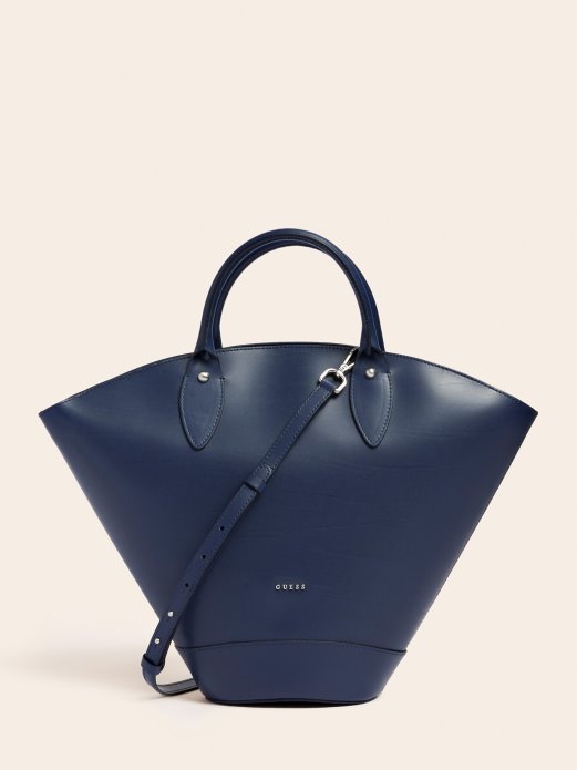 Jary Torbica Od Prave Kože Guess Shopping Plava