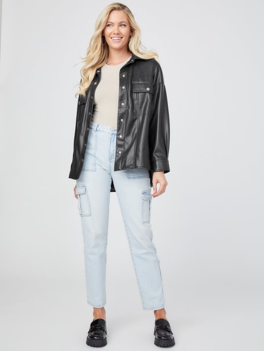 Java Jakna Od Umjetne Kože Jet Crna Guess Shopping