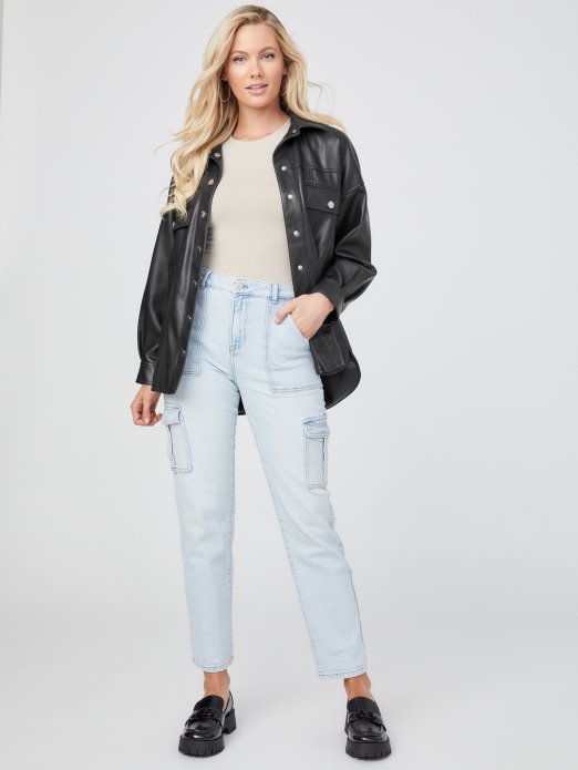 Java Jakna Od Umjetne Kože Jet Crna Guess Shopping