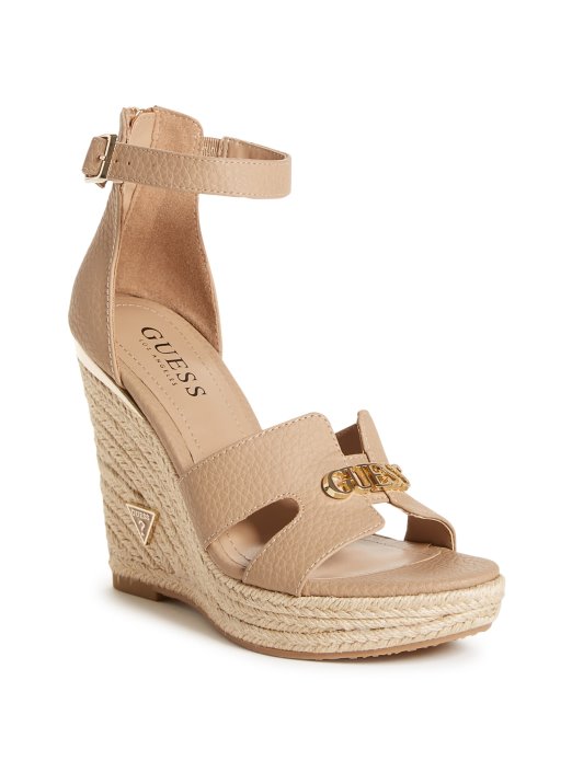 Jessi Espadrille Wedges Tan Guess Shopping