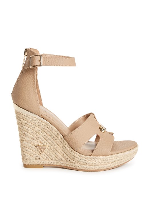 Jessi Espadrille Wedges Tan Guess Shopping