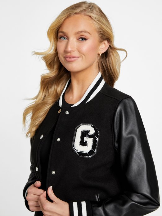 Jet Black Carola Sveučilišna Jakna Guess Shopping