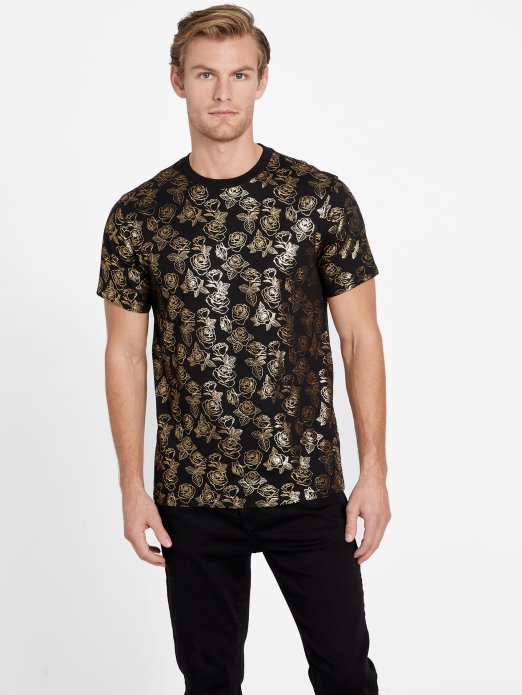 Jet Black Dustie Rose Majica S Okruglim Izrezom Guess Shopping