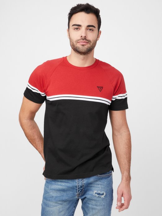Jet Black Eco Kido Color-block Tee Guess Shopping