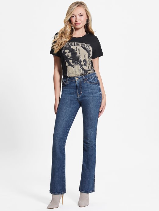 Jet Black Eco Western Girl Tee Guess Shopping