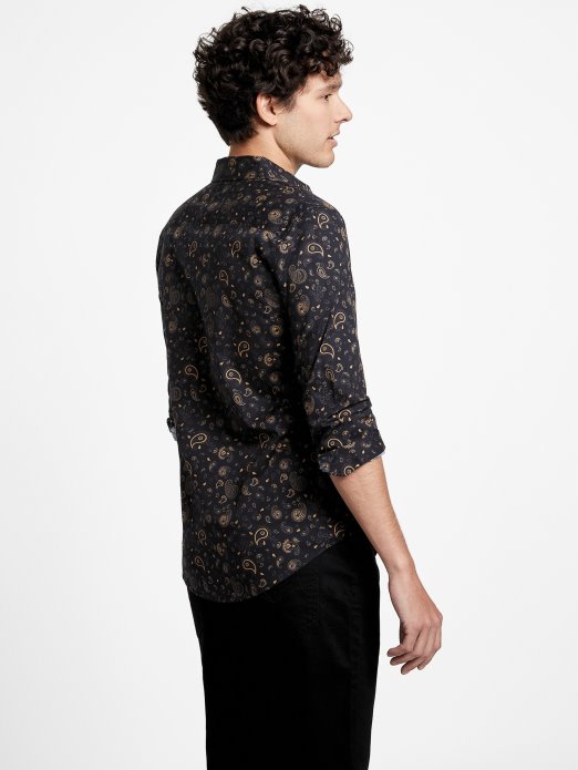Jet Crna Astro Paisley Košulja Guess Shopping