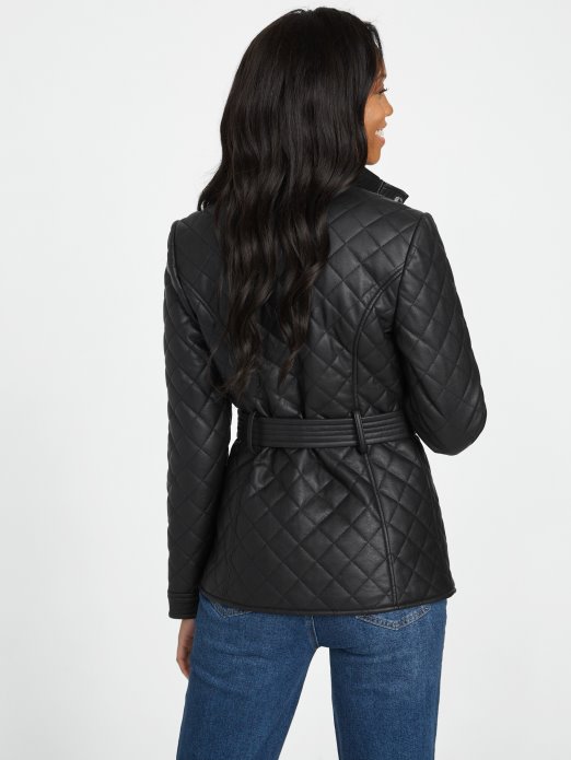 Jet Crna Danica Jakna Od Umjetne Kože Guess Shopping