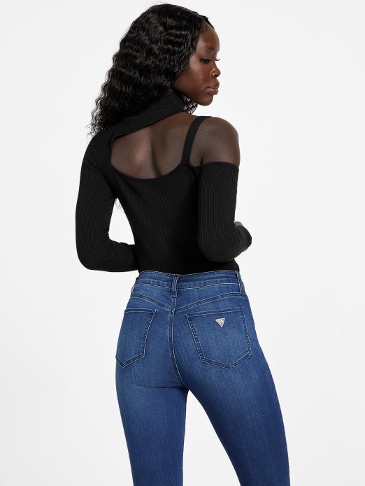 Jet Crna Edena Izrez Top Guess Shopping