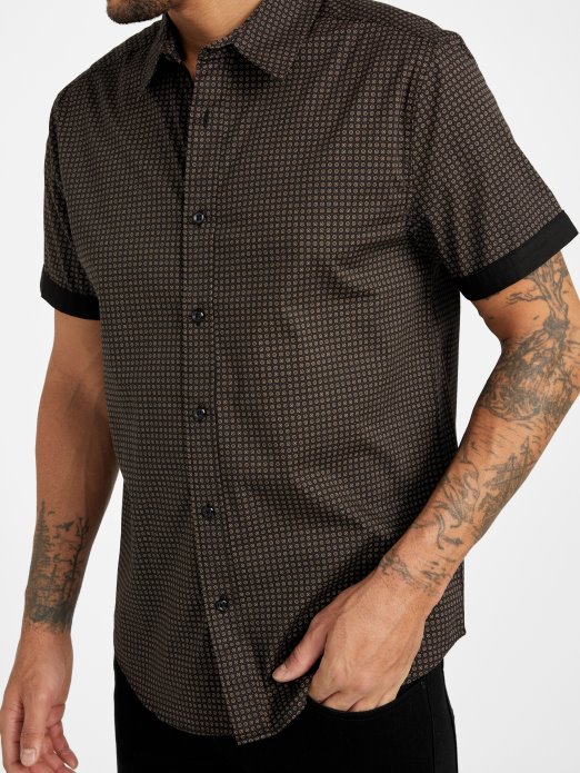 Jet Crna Gower Majica S Geo Printom Guess Shopping