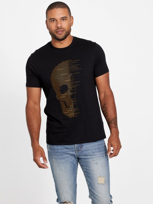 Jet Crna Guess Shopping Eko Fronz Majica S Okruglim Izrezom